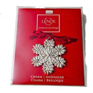 Lenox American by Design Silver-Plate Snowflake Ornament – NEW (Open Packaging)